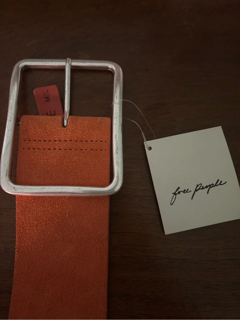 Free People We the Free wide suede orange belt